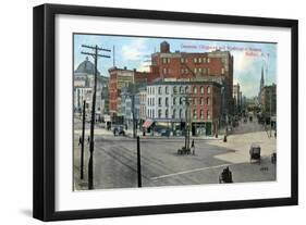 Genesse, Chippewa and Washington Streets, Buffalo, New York, USA, C1910-null-Framed Giclee Print