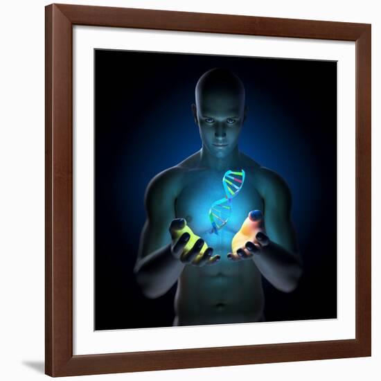 Genetic Research, Conceptual Artwork-SCIEPRO-Framed Photographic Print