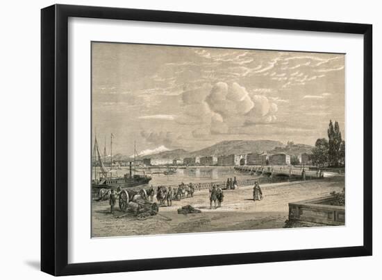 Geneva, from the Quai Du Mont Blanc-null-Framed Giclee Print