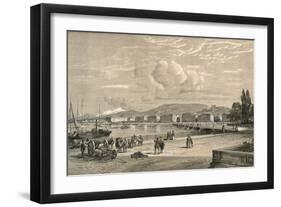 Geneva, from the Quai Du Mont Blanc-null-Framed Giclee Print