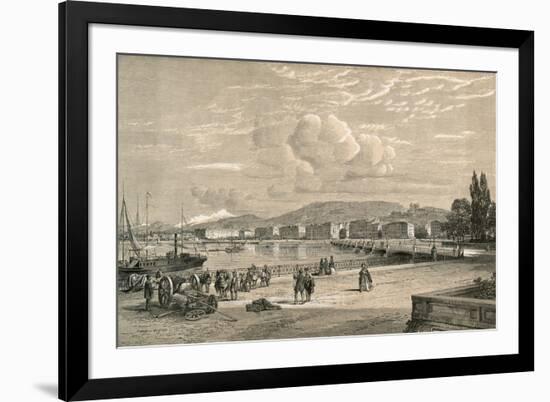 Geneva, from the Quai Du Mont Blanc-null-Framed Giclee Print