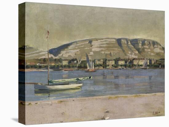 Geneva Harbour and the Saleve, 1878-Ferdinand Hodler-Stretched Canvas