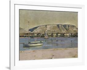 Geneva Harbour and the Saleve, 1878-Ferdinand Hodler-Framed Giclee Print