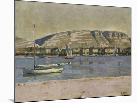 Geneva Harbour and the Saleve, 1878-Ferdinand Hodler-Mounted Giclee Print