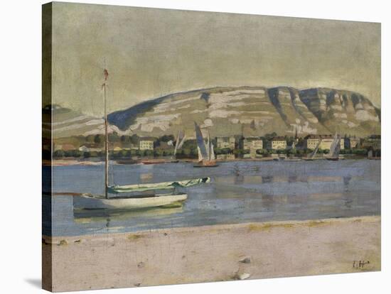 Geneva Harbour and the Saleve, 1878-Ferdinand Hodler-Stretched Canvas