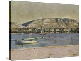 Geneva Harbour and the Saleve, 1878-Ferdinand Hodler-Stretched Canvas