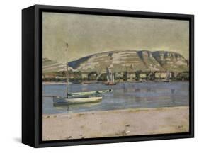 Geneva Harbour and the Saleve, 1878-Edgar Degas-Framed Stretched Canvas