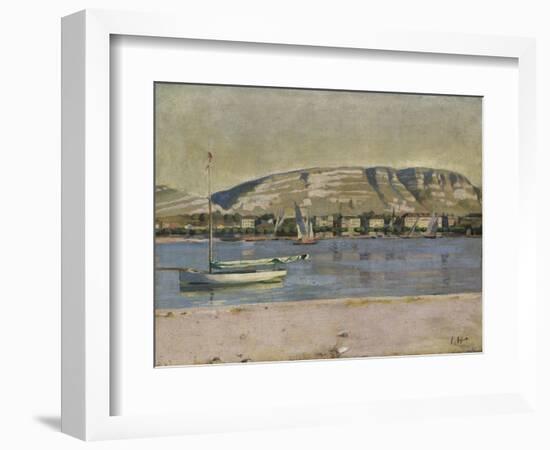Geneva Harbour and the Saleve, 1878-Edgar Degas-Framed Giclee Print
