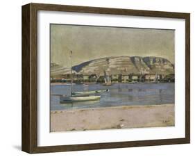 Geneva Harbour and the Saleve, 1878-Edgar Degas-Framed Giclee Print