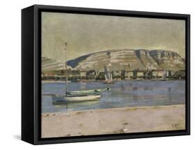 Geneva Harbour and the Saleve, 1878-Ferdinand Hodler-Framed Stretched Canvas