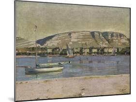 Geneva Harbour and the Saleve, 1878-Ferdinand Hodler-Mounted Giclee Print