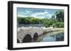 Geneva, Illinois, View of Island Park on the Fox River-Lantern Press-Framed Art Print