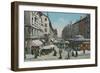 Geneva - Place Du Molard. Postcard Sent in 1913-Swiss photographer-Framed Giclee Print