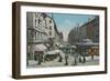 Geneva - Place Du Molard. Postcard Sent in 1913-Swiss photographer-Framed Premium Giclee Print