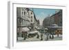 Geneva - Place Du Molard. Postcard Sent in 1913-Swiss photographer-Framed Premium Giclee Print