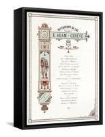 Geneva Restaurant Menu-null-Framed Stretched Canvas