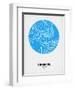 Geneva Street Map Blue-NaxArt-Framed Art Print