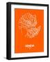 Geneva Street Map Orange-NaxArt-Framed Art Print