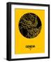 Geneva Street Map Yellow-NaxArt-Framed Art Print