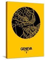 Geneva Street Map Yellow-NaxArt-Stretched Canvas