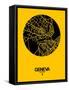 Geneva Street Map Yellow-NaxArt-Framed Stretched Canvas