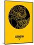 Geneva Street Map Yellow-NaxArt-Mounted Art Print
