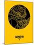 Geneva Street Map Yellow-NaxArt-Mounted Art Print