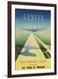 Geneva Travel Poster-null-Framed Art Print