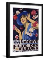 Geneve, Fete Des Fleurs, 1927-null-Framed Giclee Print