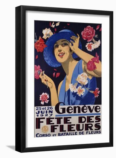 Geneve, Fete Des Fleurs, 1927-null-Framed Giclee Print