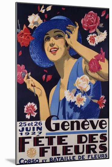 Geneve, Fete Des Fleurs, 1927-null-Mounted Giclee Print
