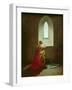 Genevieve of Brabant Baptising Her Son in Prison-Jean Baptiste Mallet-Framed Giclee Print