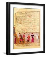 Genghis Khan and his sons by Rashid al-Din-null-Framed Giclee Print