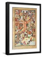 Genghis Khan Captures a Chinese Town, Miniature-Persian School-Framed Giclee Print