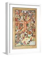 Genghis Khan Captures a Chinese Town, Miniature-Persian School-Framed Giclee Print