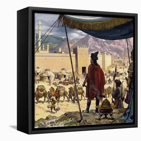 Genghis Khan Decided That Caracorum Would Be His Capital-Alberto Salinas-Framed Stretched Canvas