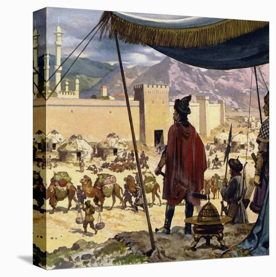 Genghis Khan Decided That Caracorum Would Be His Capital-Alberto Salinas-Stretched Canvas