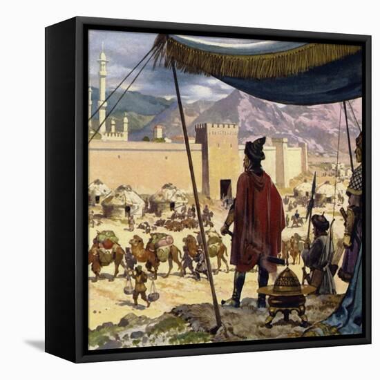 Genghis Khan Decided That Caracorum Would Be His Capital-Alberto Salinas-Framed Stretched Canvas