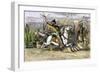 Genghis Khan Leading the Mongols-null-Framed Premium Giclee Print