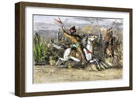 Genghis Khan Leading the Mongols-null-Framed Giclee Print