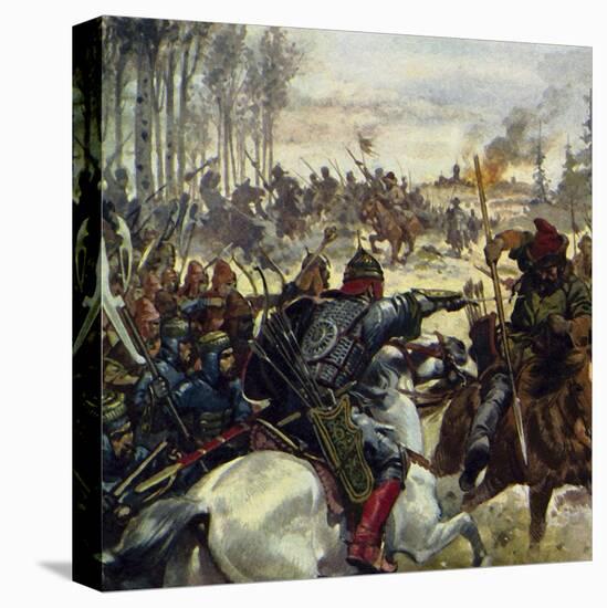 Genghis Khan Led His Army into the Middle East-Alberto Salinas-Stretched Canvas