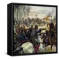 Genghis Khan Led His Army into the Middle East-Alberto Salinas-Framed Stretched Canvas