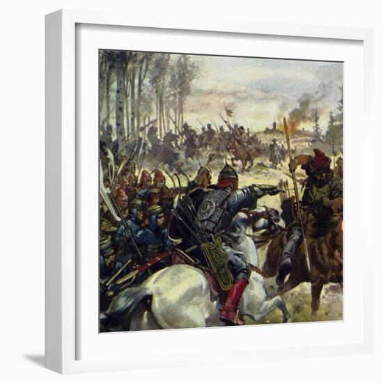 Genghis Khan Led His Army into the Middle East-Alberto Salinas-Framed Giclee Print