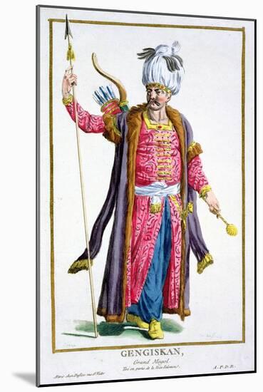Genghis Khan, Mongol warrior and conqueror, (1780)-Pierre Duflos-Mounted Giclee Print
