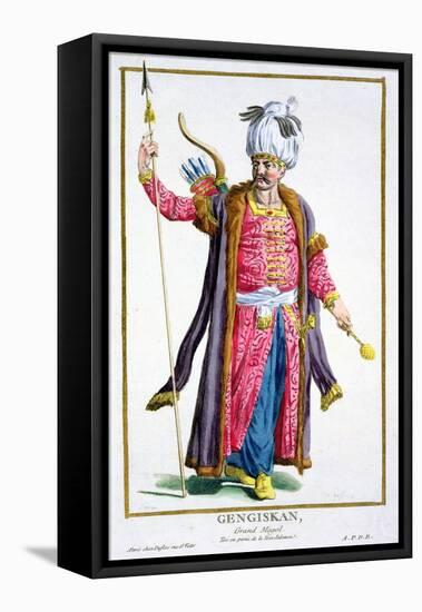 Genghis Khan, Mongol warrior and conqueror, (1780)-Pierre Duflos-Framed Stretched Canvas