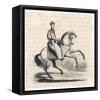 Genghis Khan (Variously Spelt) Mongol Conqueror on His Horse-null-Framed Stretched Canvas