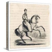 Genghis Khan (Variously Spelt) Mongol Conqueror on His Horse-null-Stretched Canvas