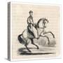 Genghis Khan (Variously Spelt) Mongol Conqueror on His Horse-null-Stretched Canvas