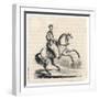 Genghis Khan (Variously Spelt) Mongol Conqueror on His Horse-null-Framed Art Print