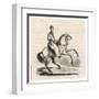 Genghis Khan (Variously Spelt) Mongol Conqueror on His Horse-null-Framed Art Print